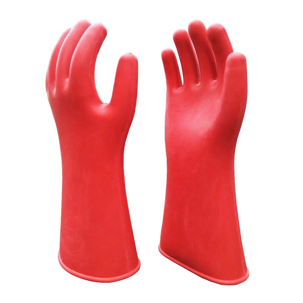 Double Safety - Protective Gloves - 12kV Rubber Insulated Gloves (One Size)