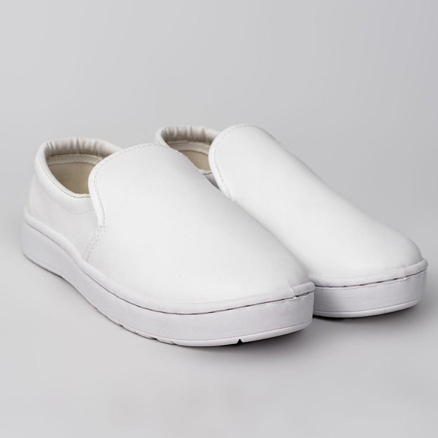 Leather shoes - white - anti-static