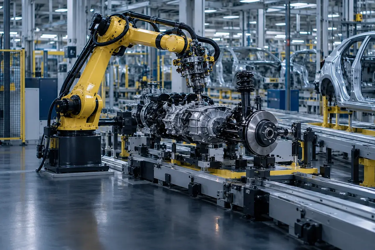 Manufacturing facility with industrial equipment